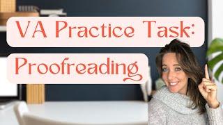 VA Practice Task | PROOFREADING | Free Training for Virtual Assistants