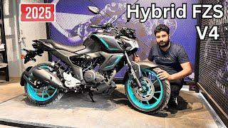 2025 Hybrid FZS V4 Yamaha Detailed Review New Update On Road Price New Features ! Hybrid FZS V4 New