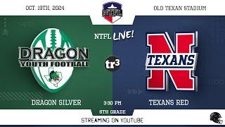 NTFL Youth Football - Dragon Silver at Northwest Texans Red 6th Grade-10-19-330 P-Old Texan Field 1