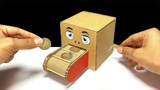 How to Make Coin Bank Box Conveyor Belt | ออมสินสายพานลำเลียง