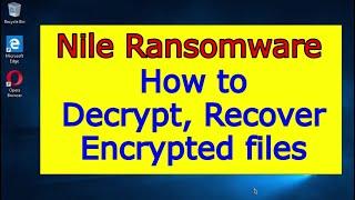 Nile ransomware virus. How to decrypt .Nile files. Nile File Recovery Guide.