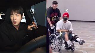 JK Mom Is Worried, Bts Jin Came To The Military Alone, Because Jungkook Leg Is Bandaged, Is It Okay