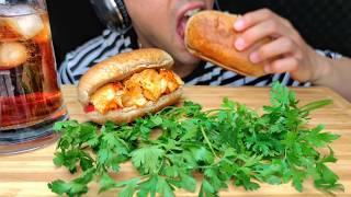 ASMR eating chicken shawarma, grilled adobo, sandwiches (no talking) Eating sounds