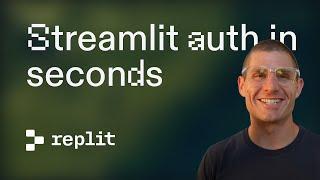 Add Auth to Streamlit in seconds with Replit Auth