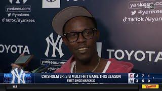 Jazz Chisholm Jr. goes 2-3 in his first game back with the Yankees since April 28th