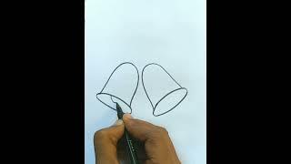 how to draw Jingle Bell #shorts #youtubeshorts