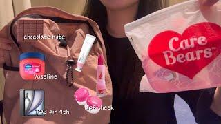 ASMR what’s in my bag? 2024 Backpack  Tapping, scratching triggers 