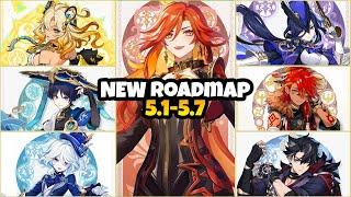 New Roadmap! Version 5.1 - 5.7  Banners & Rerun Characters Revealed | Genshin Impact