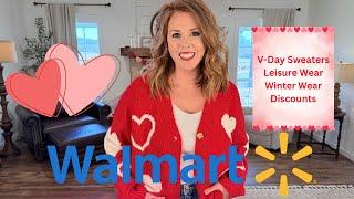 Winter Walmart Clothes Haul! V-day Sweaters, warm leisure wear, and some deals!! #walmart