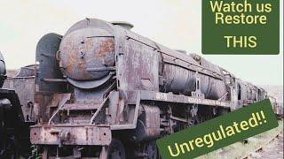 Battle of Britain class Steam Locomotive Restoration 003 Sir Frederick Pile Unregulated!! 34058