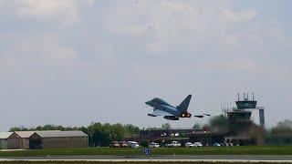 Eurofighter Afterburner Takeoff Fliegerhorst Neuburg Bavarian Tigers TLG 74 2022