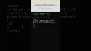 Javascript, how to register click events for multiple buttons with same class