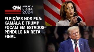 Eleições nos EUA: Kamala e Trump focam em estados-pêndulo na reta final | CNN 360º