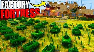 Full-Scale Green ARMY MEN Invasion of FORTRESS FACTORY Defense! - Attack on Toys