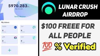 biggest Lunar Airdrop || $100 Free For All People || Crypto Tricks Malayalam