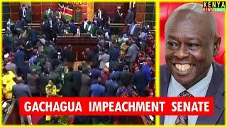 DRAMA erupts in Senate during Gachagua impeachment trial motion as Senators CLASH with Speaker Kingi