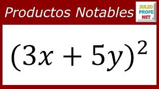 PRODUCTOS NOTABLES: BINOMIO AL CUADRADO (Ejercicio 1)