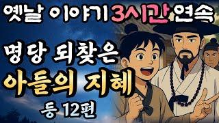 듣다보면 꿀잠드는 3시간 연속옛날이야기/가문의 명당을 되찾은 아들의 지혜 등 12편 중간광고 없음/이야기,꿀잠,오디오북,옛날이야기,고전,야담,민담