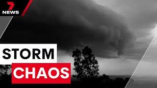 Vicious thunderstorms roll across South East Queensland | 7NEWS