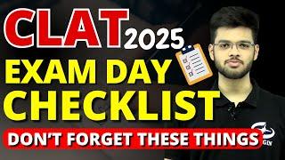 CLAT 2025 Exam Day Checklist | Don't forget these things | Abhyuday Pandey | Origin CLAT