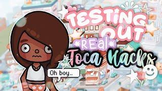 Testing out *real* Toca Hacks!  *with voice ️* Toca Boca Life World 