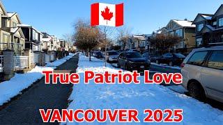 EAST Vancouver Canada : Snow Walk in RENFREW HEIGHTS on Feb 13 2025