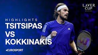 Tsitsipas dominates Kokkinakis to bring Team Europe level with Team World | Laver Cup 2024