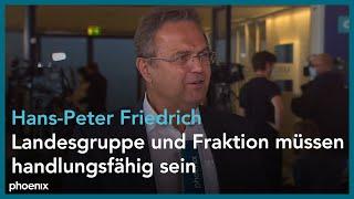 Interview mit Hans-Peter Friedrich (Bundestagsvizepräsident) zum Wahlausgang und zur Unionsfraktion
