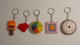 How to make a plastic canvas 5 different idea for keyring