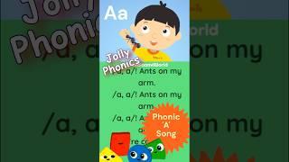 Jolly Phonics 'A'  song with Lyrics #jollyphonics #PhonicsFun #phonics  #letterA @SaaviSaanviWorld