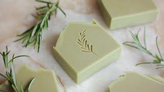 Homemade rosemary gel soap Natural cold process recipe