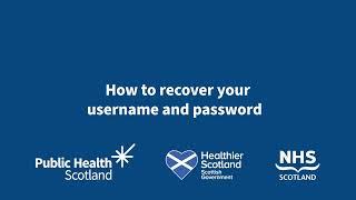 How to recover your username and password