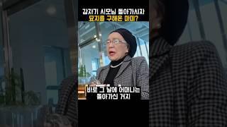 갑자기 시어머님 돌아가시자 묘지를 구해 온 마미?