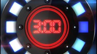 3 Minute Digital Neon Circle Countdown timer