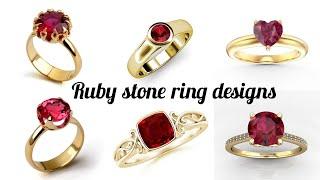 Ruby stone ring designs for women