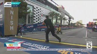 Francisco Sanclemente wins men's wheelchair race at the L.A. Marathon
