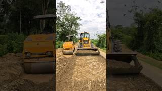 JCB 3dx Loader Folding & mini roller work  #jcb #jcb3dx #tractor