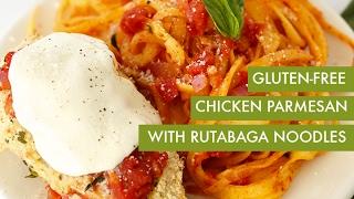 Gluten-Free Chicken Parmesan with Rutabaga Noodles | Spiralizer Recipe