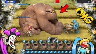 OMG  Monster Size Mud Elemental Rush Battle! - Castle Crush