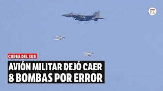 Un avión militar de Corea del Sur lanzó por error 8 bombas sobre una población | El Espectador