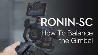 RONIN-SC | How To Perfectly Balance Your Gimbal With Few Steps