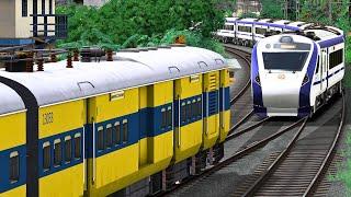TWO TRAINS CROSSING IN SAME TRAIN RAIL TRACK | BUMPY RAILROAD | RAILWORKS SIMULATOR | NTG GAMING