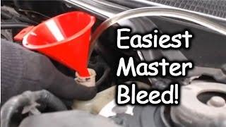 Bleed Brake Master Cylinder  While On Car WITHOUT Bench Bleeding Done Alone-No Partner!