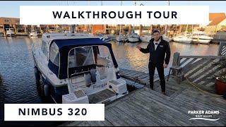 Walkthrough Yacht Boat Tour - Nimbus 320 Hard Top Sports Cruiser - Swedish Quality Boat Builder