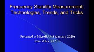 Frequency Stability Measurements: Tech, Trends & Tricks