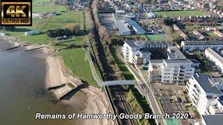 Remains of Hamworthy Goods Branch, Poole, UK in 2020 By Drone - 4K