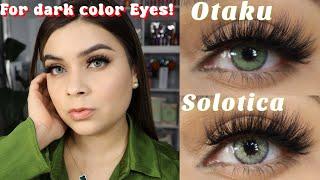 COLORED CONTACTS FOR DARK EYES!  2024 NEW! SOLOTICA Vs OTAKU! Comparison