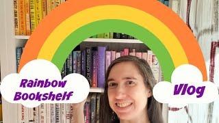 I made a rainbow bookshelf!
