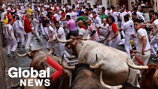 Spain's Pamplona bull run returns in full force after 2-year COVID hiatus