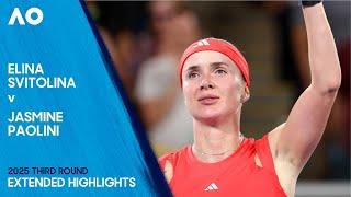 Elina Svitolina v Jasmine Paolini Extended Highlights | Australian Open 2025 Third Round